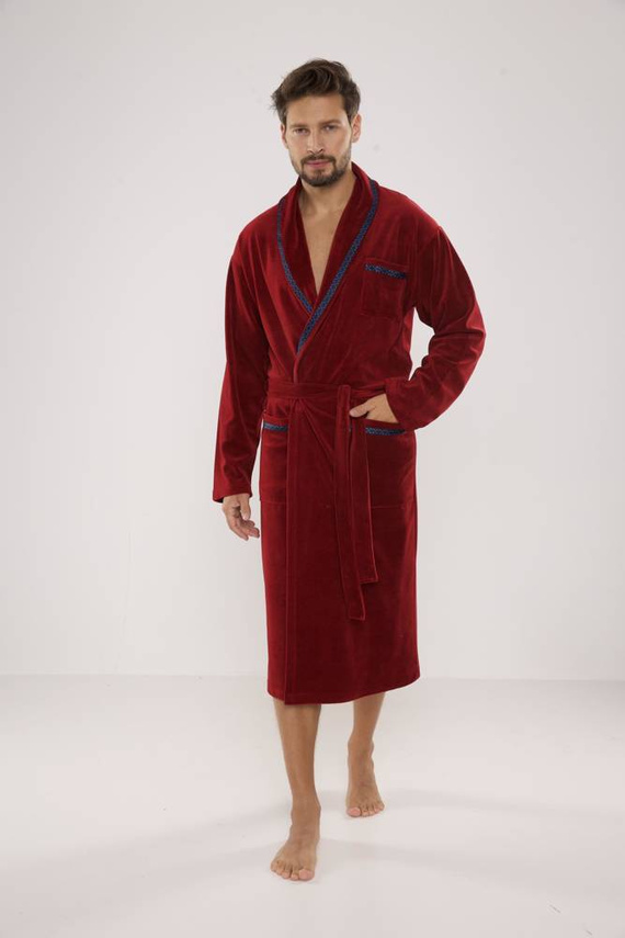 Szlafrok męski 666 Ronaldo forex - bordo