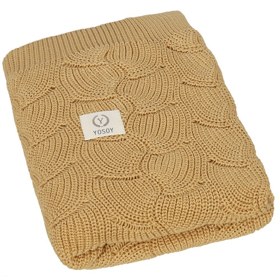 Kocyk WAVES eco cotton Ivory Yosoy