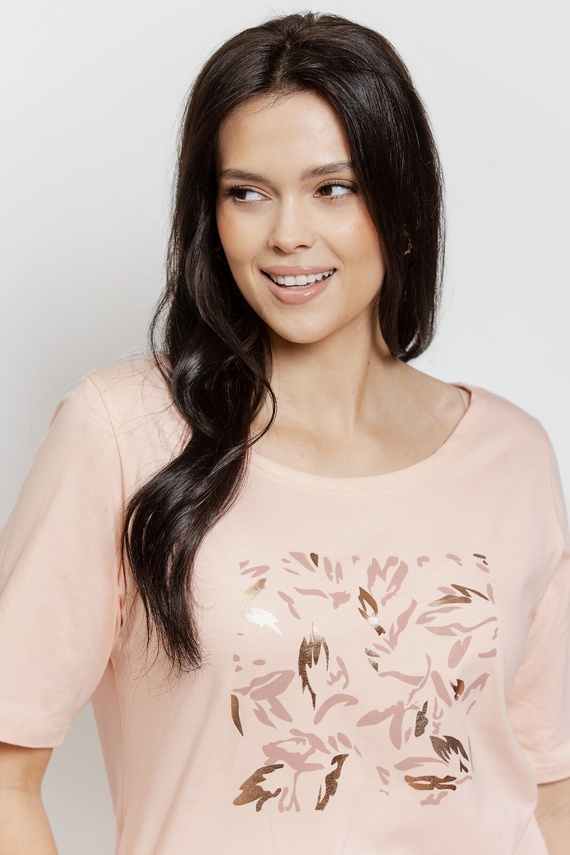 Taro Valentina 3572/3537 – damska koszula nocna z bawełny, do kolan