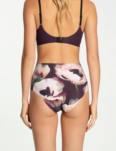 Julimex Velvet Bloom Simple Maxi – figi damskie bezszwowe z kwiatowym motywem