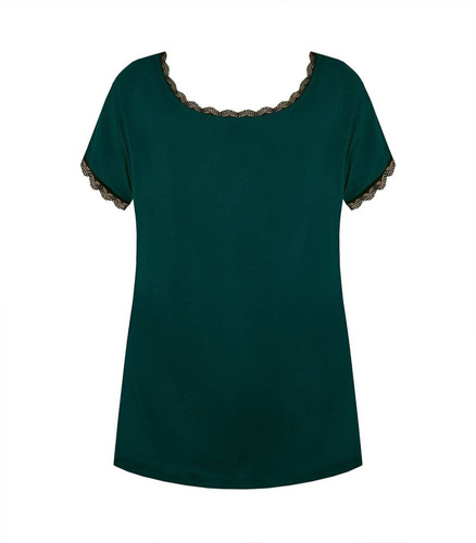 Margot Mix&Match Koszulka Piżamowa Gładka Nipplex - zielony