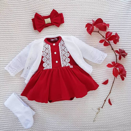 Sukienko-body M174R Merry Cherry Marija - czerwony