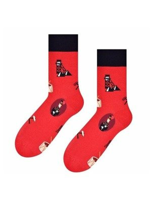 art.118 Folk Skarpety męskie Steven 007 czerwony