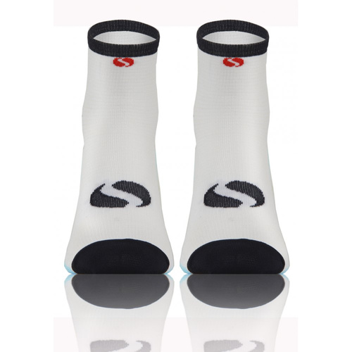 SKB01 Sport Socks Skarpety sportowe uniwersalne Sesto Senso biały-turkus 