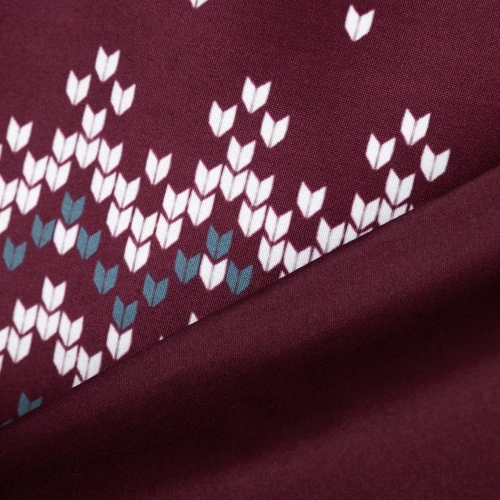 Matt Eurofirany Pościel świąteczna z mikrowłókna bordowy– zdobiona nadrukiem w stylu skandynawskim