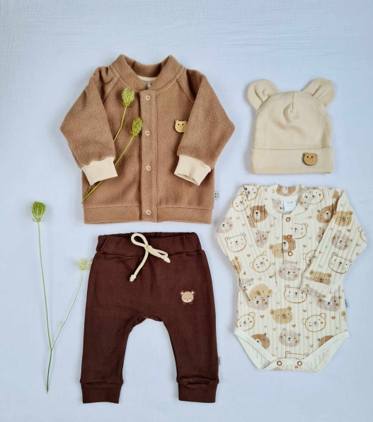 Bluza polarowa 3717P Teddy Marija - brąz