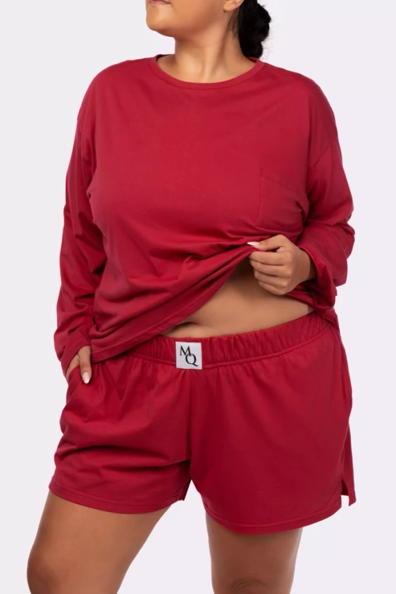 Piżama damska Joy longsleeve Mona burgund