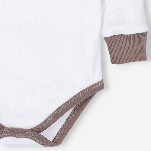 Body z bawełny organicznej Skarby Jesieni Nini ecru