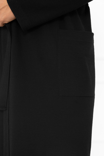 Szlafrok męski Bono Italian Fashion – elegancki, tłoczony, z paskiem i kieszeniami