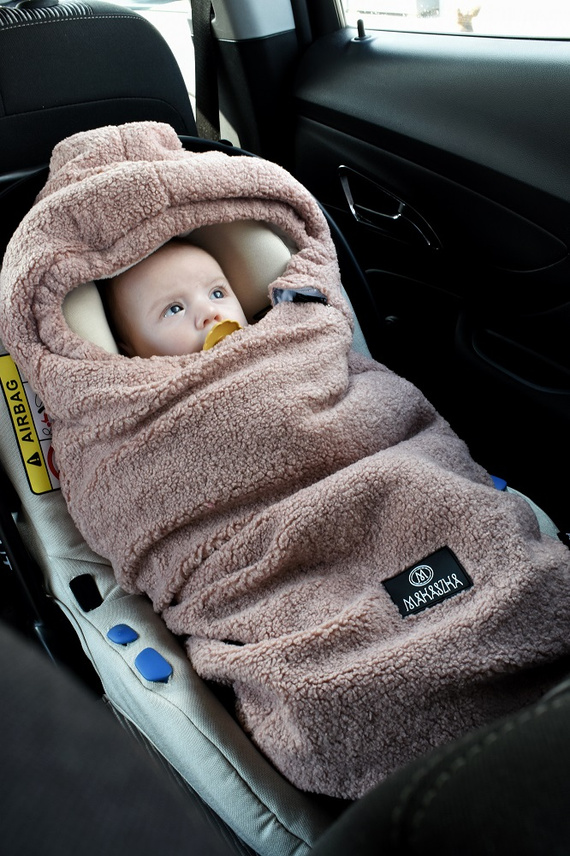 Śpiworek do wózka Alpaka Dusty Pink Makaszka