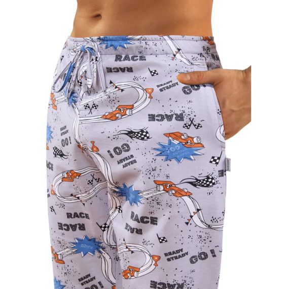 Bawełniana piżama męska z długim rękawem 2660/09 Sesto Senso - grafit