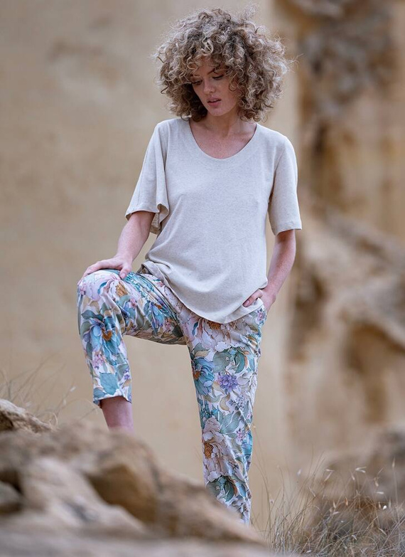 Piżama damska rozpinana 269 Cana- beżowy