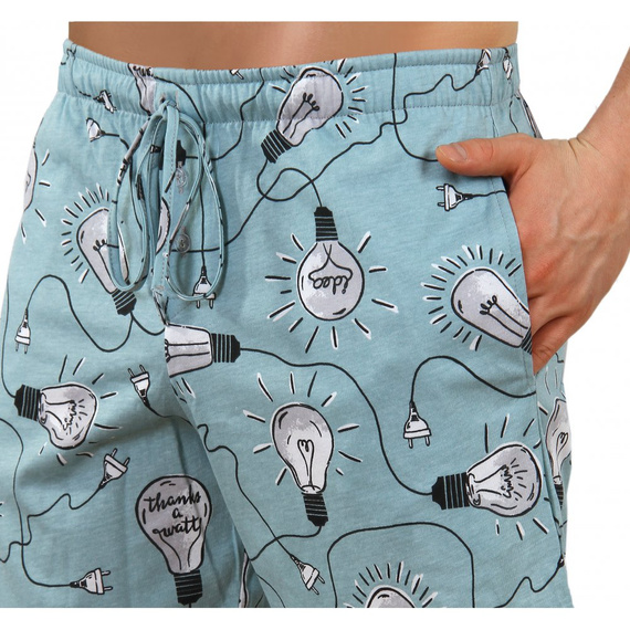 Bawełniana piżama męska 2431/6 Sesto Senso - żarówki