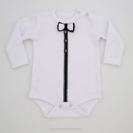 Body z długim rękawem Dżentelmen Bambarillo biały 