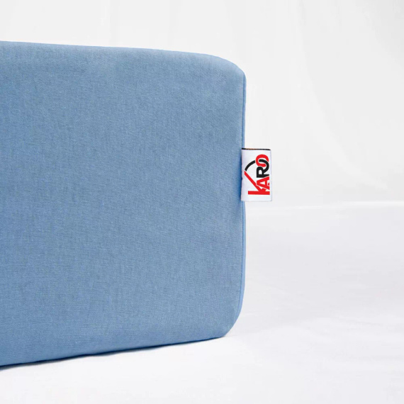 Constance prześcieradło jersey z gumką KARO - niebieski 009