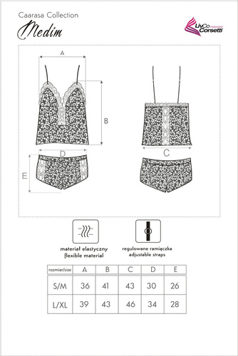 Komplet dwuczęściowy Medim LC 90601 LivCo Corsetti Fashion  