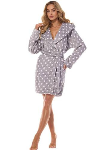 Szlafrok damski 240 Dots L&L grafitowy