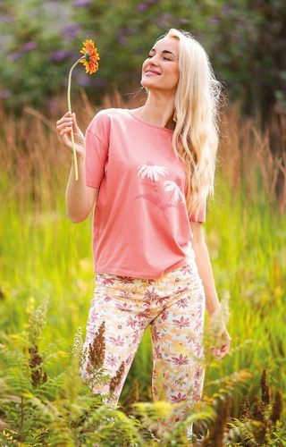 Piżama Damska LNS 552 Key - różowa