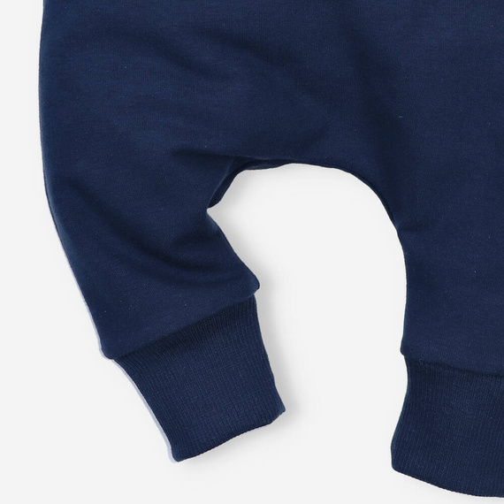 Spodnie dresowe z bawełny organicznej ABN-4518 Nini granatowy