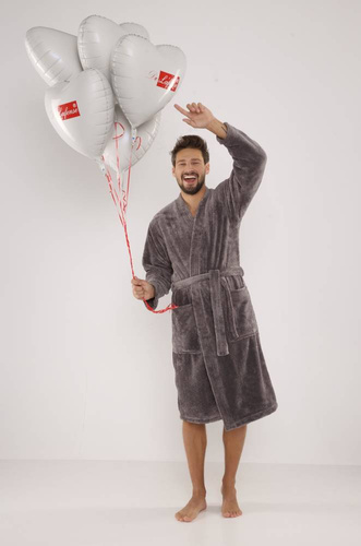 391 Hugo szlafrok męski De lafense - szary