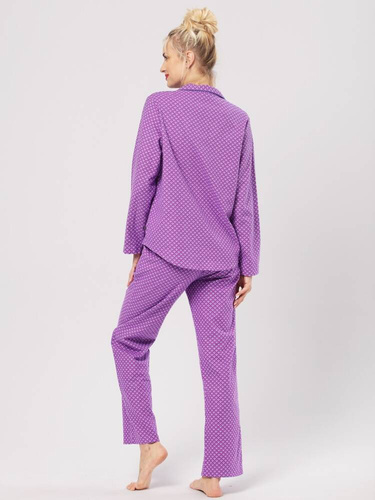 Rozpinana Piżama Damska LNS 529  Key - fioletowy