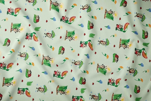 Pościel dziecięca 3807 C Kraina Snów bawełniana biedronki Karo 