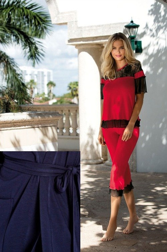 Manuela Piżama Damska DKaren - czerwona 