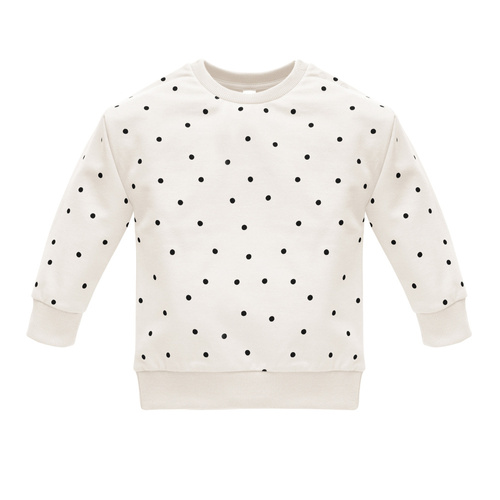 Bluza dla dziewczynki Tres Bien Pinokio - ecru groszki