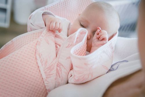 Kocyk Niemowlęcy Margaret Sensis - biały-różowy