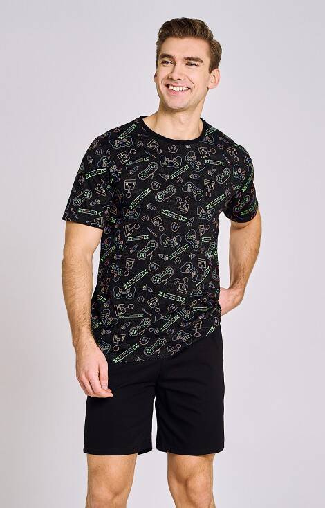 Piżama męska 3185 Dean Taro - czarny