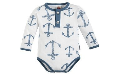 Body polo z długim rękawem "BLUE SEA"  Makoma biały