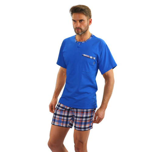 Bawełniana piżama męska 2243/09 Jasiek 02 Sesto Senso - chaber