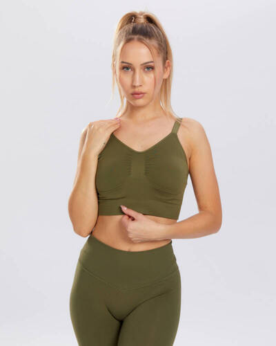 Biustonosz sportowy Flex Spaio khaki