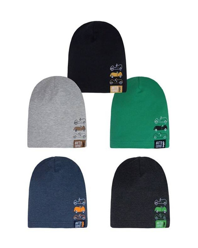 Czapka dla chłopca 48-053 AJS mix-kolor