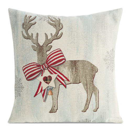 Poszewka świąteczna gobelinowa renifer Chp 322 Eurofirany naturalny
