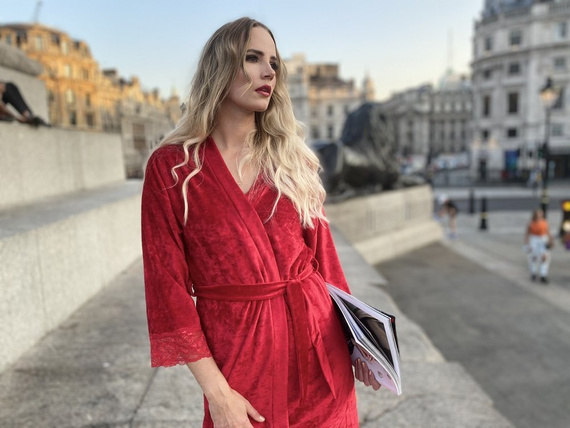 Szlafrok damski Krótki 457 Milagros Forex - czerwony