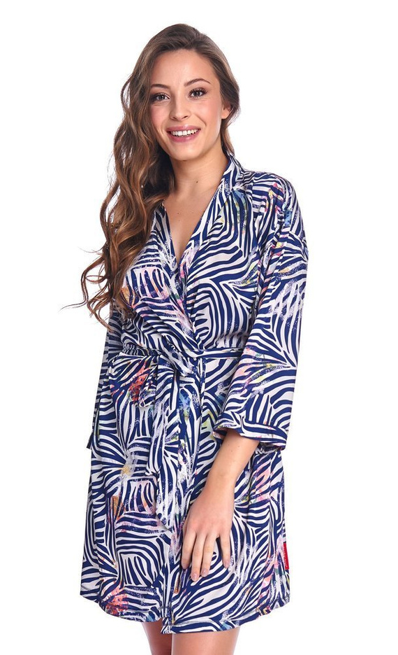 Szlafrok damski 9993 Doctor Nap - zebra colour