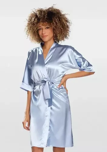 Podomka damska satynowa 100 Dkaren - błękit