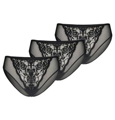 Figi damskie wielopak Glamour Teyli - czarny