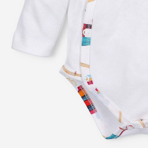 Body kopertowe z bawełny organicznej Kolorowy Las Nini ecru 