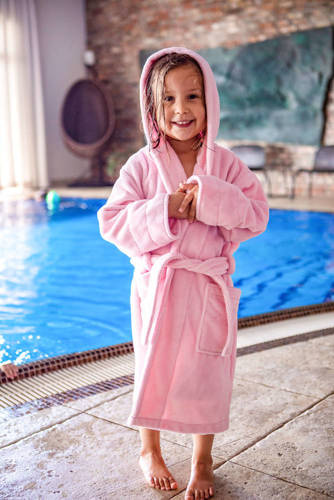Szlafrok dziecięcy bambusowy Bamboo ByShelly - jasny róż