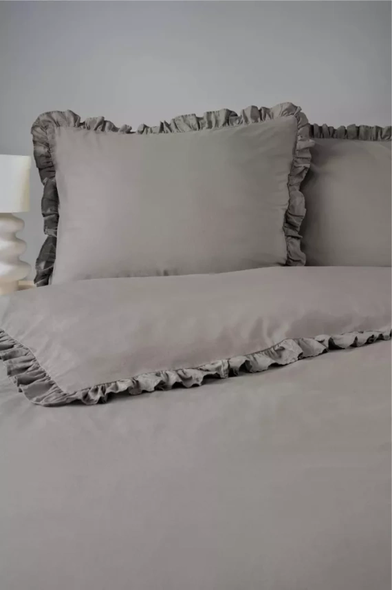 Pościel bawełniana Pure 23 jednobarwna Detexpol szary ciemny