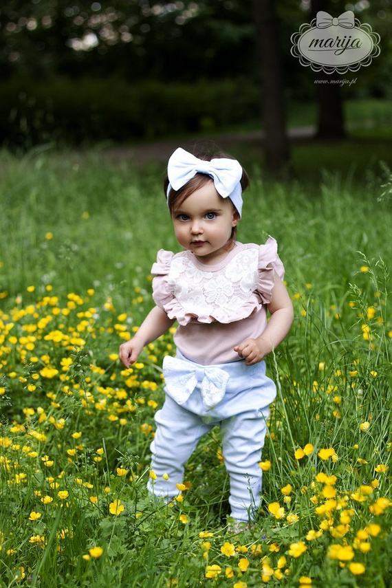 Julietta Opaska z kokardką 2116K Marija - błękitny