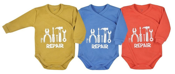 Body rozpinane "NARZĘDZIA" Koala- pomarańczowe