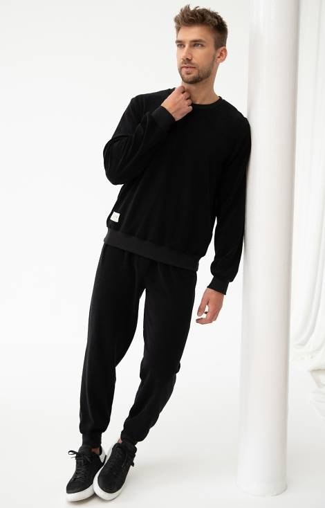 Komplet dresowy dres męski 3066 Hugo Taro- czarny