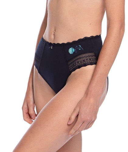 L-1529 MD Figi Damskie Lama granatowy