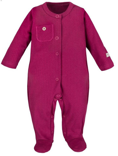 Pajac z kieszonką ze stópkami "Simply Comfy" Ewa Klucze - szary melanż