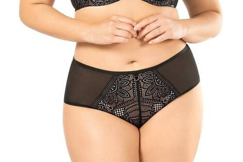 Szorty damskie Desire Nipplex czarny beżowy