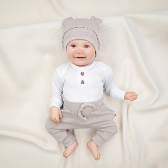 163546 Magia Świąt Body z długim rękawem Nicol - biały