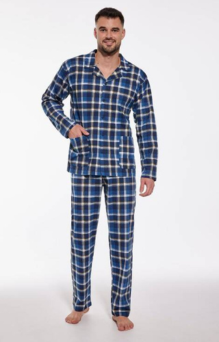 Piżama męska rozpinana 905/167 Dylan Cornette granatowy